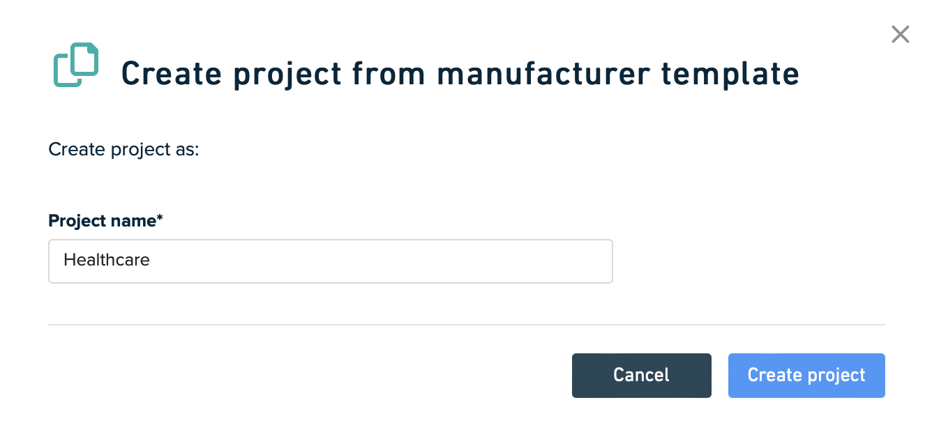 Popup for saving a Project from a Manufacturers' Choice Template.png