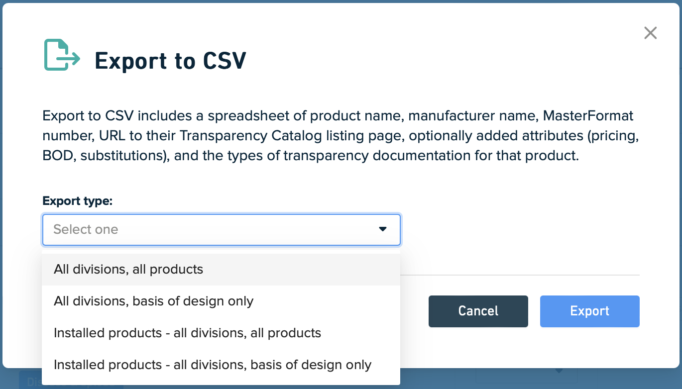 export to csv lightbox with dropdown open.png