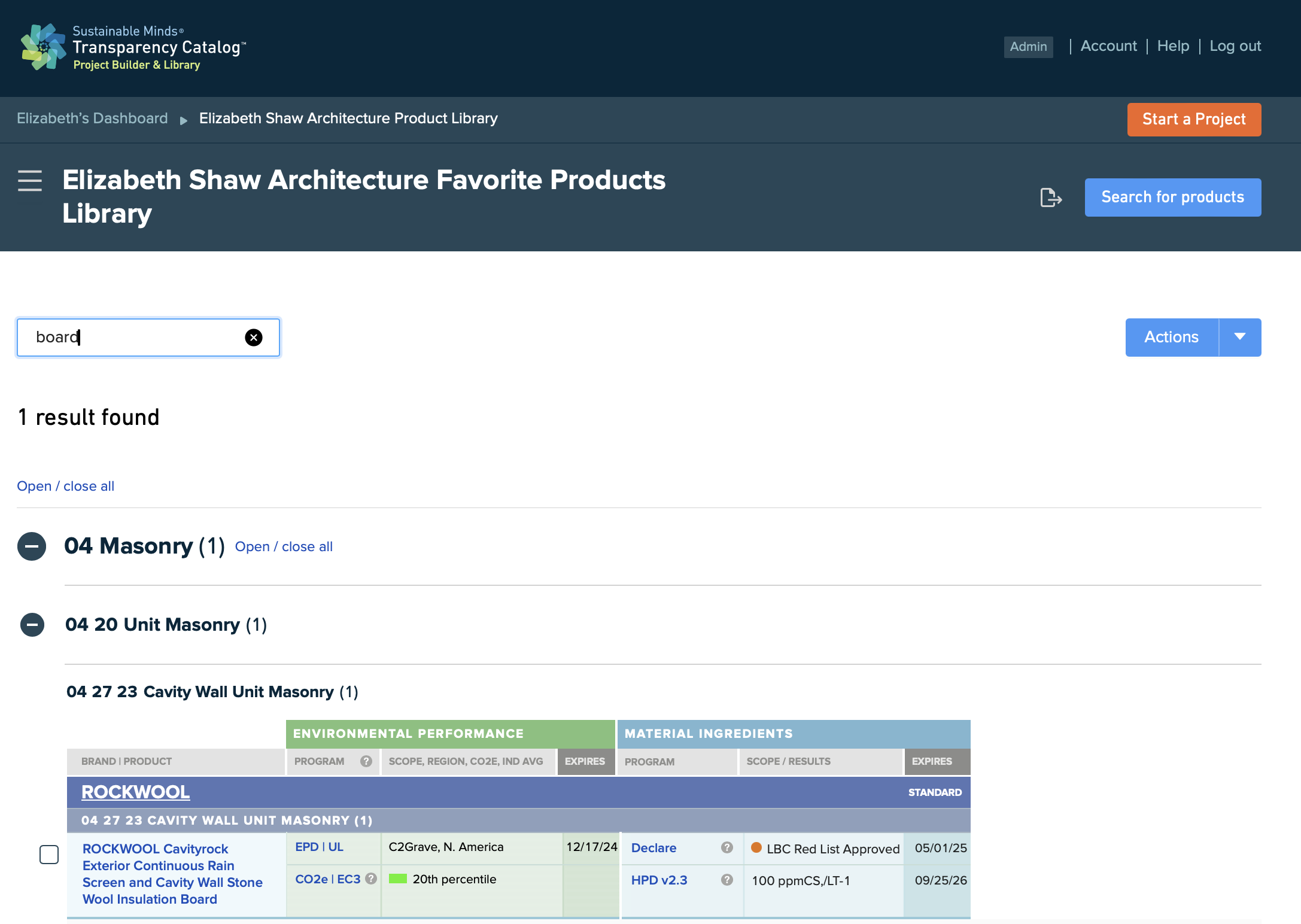Favorite Products Library with search results.png